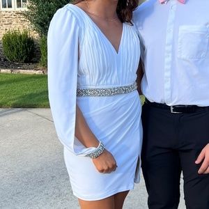 White short semi formal dress